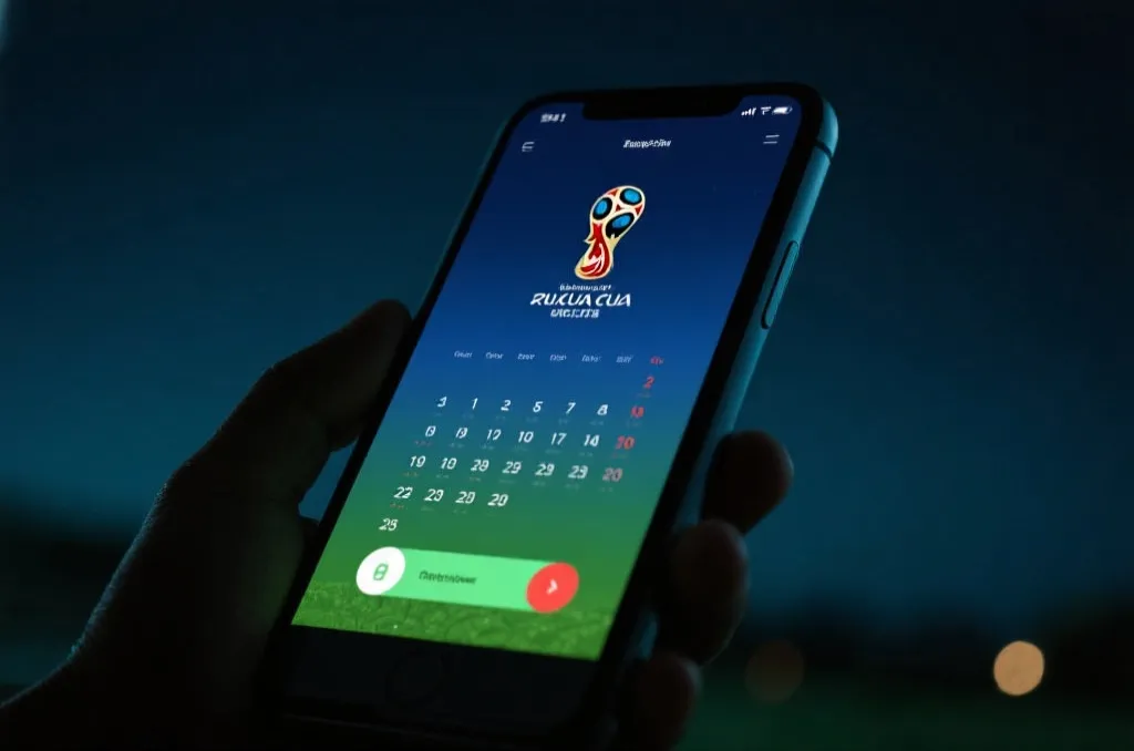 手机日历与世界杯赛程提醒,夜间模式界面,提醒图标醒目
